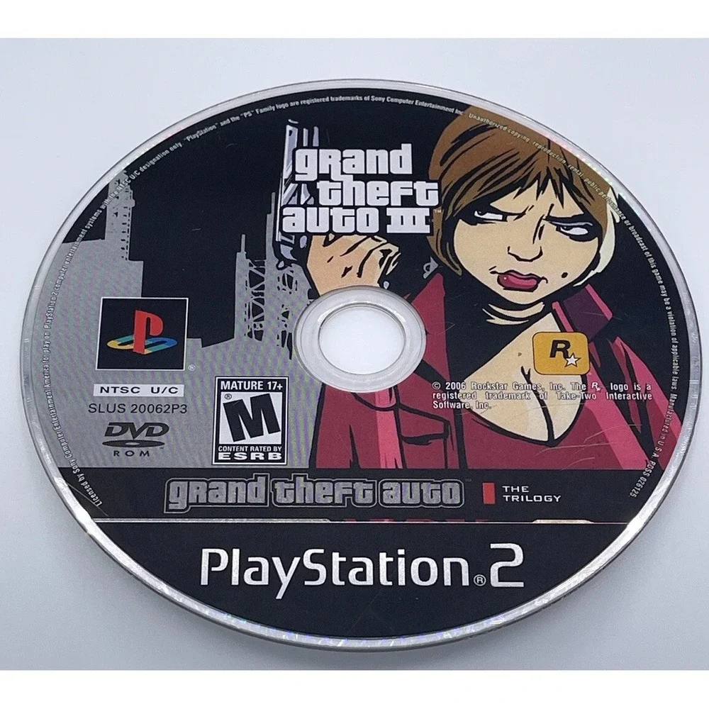 Grand Theft Auto III GTA‎ 3 PS2 Disc Only (Sony PlayStation 2, 2003) Tested